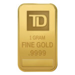 1gram Gold TD Bank Bar - Front - Royal Bull Silver Gold