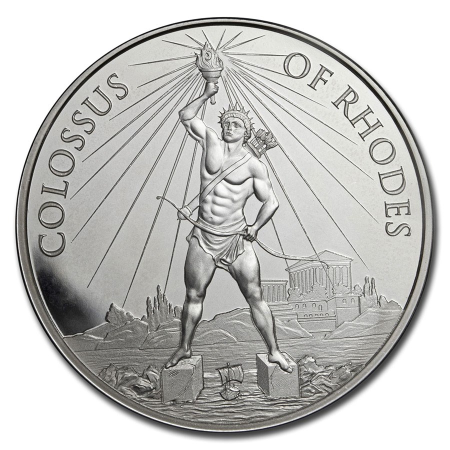1oz 7 Wonders of the Ancient World (Colossus of Rhodes) Silver Round