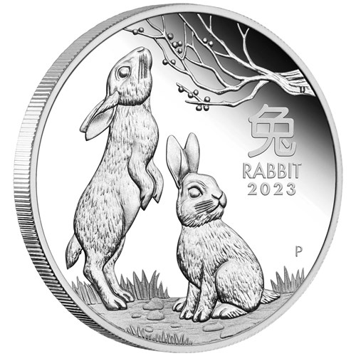 1 oz Year of the Rabbit Silver Coin 2023 Royal Bull