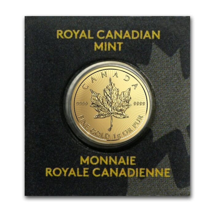 1gram Gold Maple Leaf Coin – Random Year