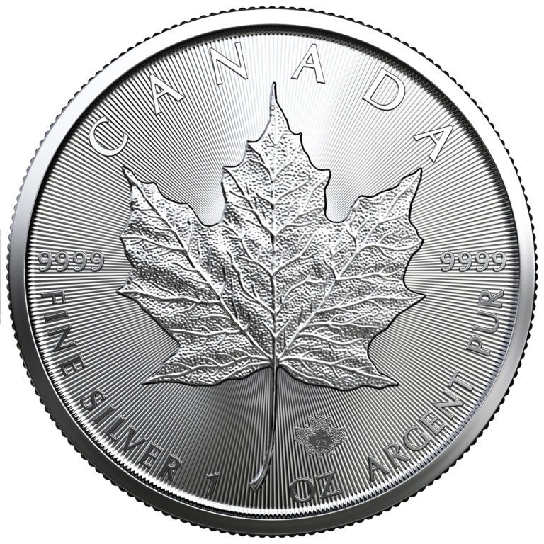 1oz Canadian Silver Maple Leaf Coins – 2023 Type 1