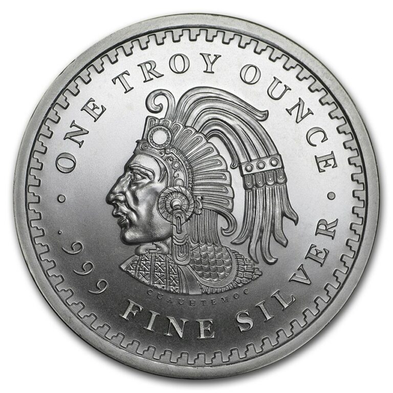 1oz Aztec Calendar Silver Round