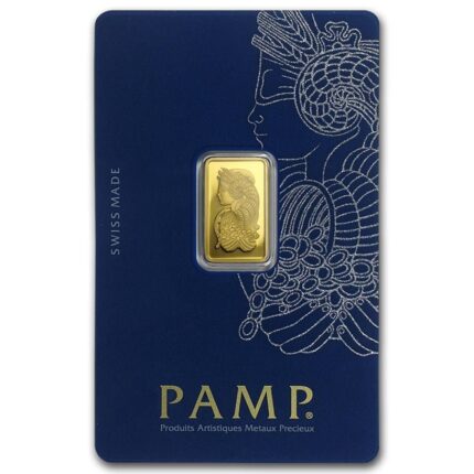 2.5gram PAMP Lady Fortuna Gold Bar in Assay - Royal Bull Precious Metals