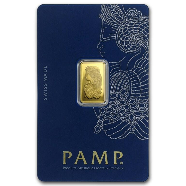 2.5gram PAMP Lady Fortuna Gold Bar in Assay - Royal Bull Precious Metals