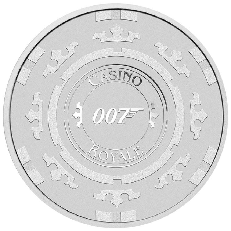 1oz Casino Royal Pokerchip James Bond 007 Silver Coin – 2023 - Royal Bull Precious Metals