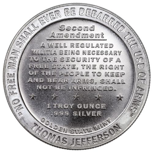 1oz Right to Bear Arms – Second Amendment Silver Round - Royal Bull Precious Metals