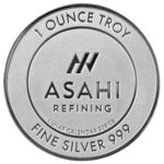 1oz year of the dragon asahi silver round - royal bull