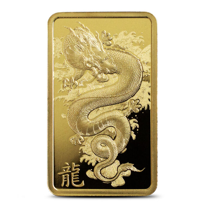 2024 5gram Legend of the Azure Dragon Gold Bar in – PAMP - Royal Bull Precious Metals