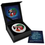 1 oz Merry Christmas Minnie Mouse Colored Silver Coin in Display Box - Niue 2021 - Royal Bull