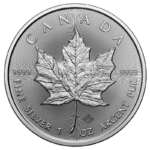 2025 Canadian Maple Leaf 1oz Silver Coin - Royal Bull