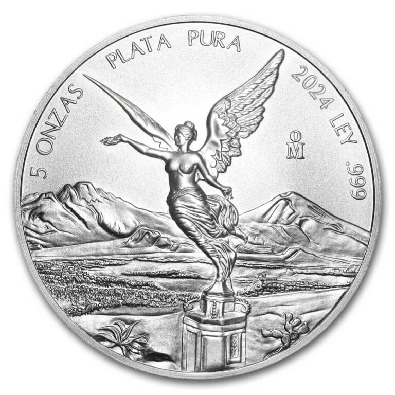 5oz Mexican Libertad Silver Coin - 2024 - Royal Bull