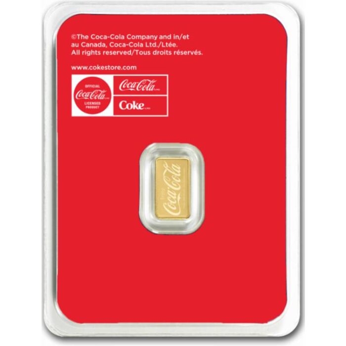 PAMP Coca Cola Classic 0.5g Gold Bar in Assay - Royal Bull