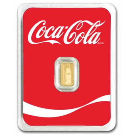 PAMP Coca Cola Classic 0.5g Gold Bar in Assay - Royal Bull