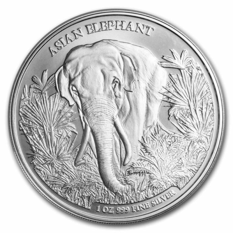 2023 1oz Asian Elephant Silver Coin - Kingdom of Cambodia - Royal Bull