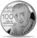 2024 1oz Charles Aznavour - Armenian 500 Dram 1oz Proof Silver Coin - Geiger Edelmetalle - Royal Bull