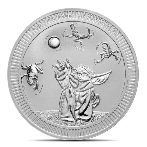 2024 Niue Star Wars Grogu Baby Yoda 1oz Silver Coin - Royal Bull