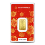 2025 Lunar Year of the Snake 5gram Gold Bar - Argor Hereaus - Royal Bull