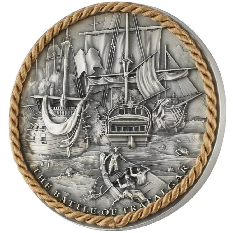 Ultra High Relief 2oz Battle of Trafalgar Silver Coin - Niue 2023 - Royal Bull Precious Metals