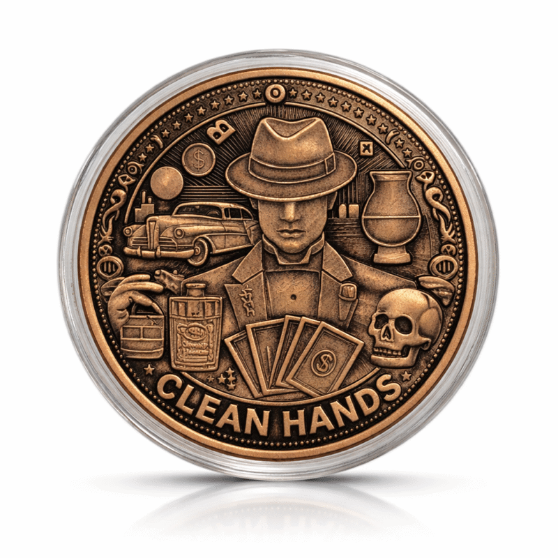 1 oz Clean Hands Dirty Money .999 Copper Round (In Capsule