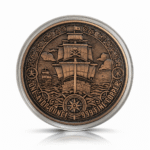 1oz Pirate Ship .999 Copper Round in Capsule