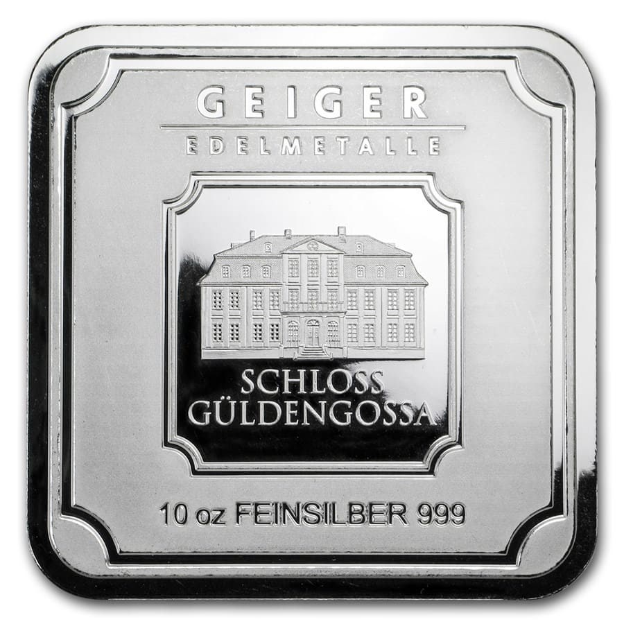 10oz Silver Geiger Bar in Seal - Royal Bull