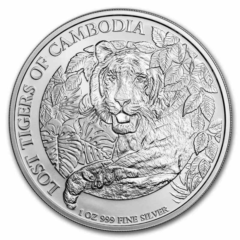 2023 1 oz Lost Tigers Of Cambodia Silver Coin Perth Mint - Royal Bull