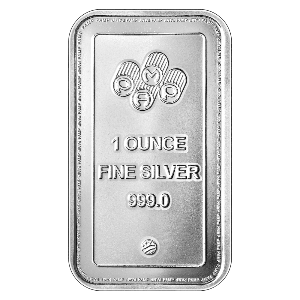 PAMP Lady of Liberty 1oz Silver Bar - Royal Bull