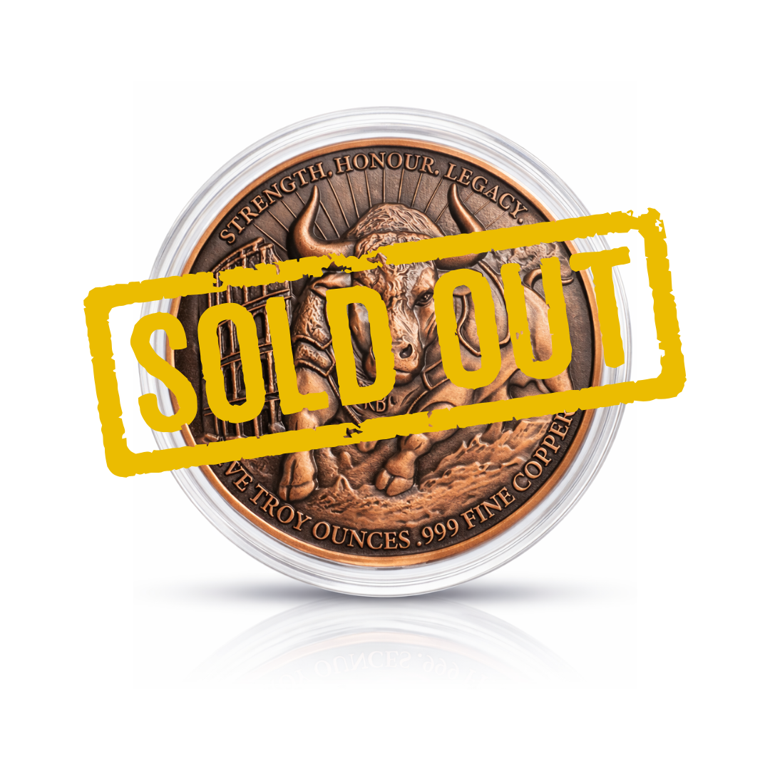 Copper bull sold out The Royal Bull - 5oz .999 Copper Round in Capsule (Limited Edition) - Image 1