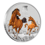 2 oz Year of the Horse Colorized Silver Coin 2026 - Image 3