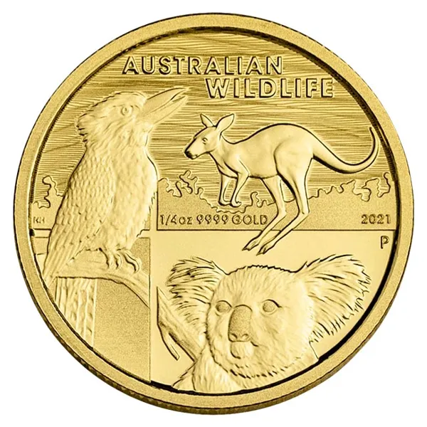 2021 1/4 oz australian wildlife gold coin - Royal Bull