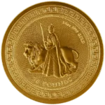 2023 1/4 oz Queen Elizabeth and Lion Gold Coin - Royal Bull
