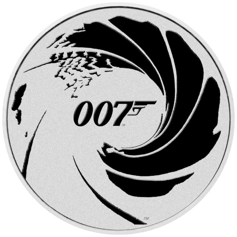 1 oz 007 James Bond Colored Silver Coin 2022 - Royal Bull
