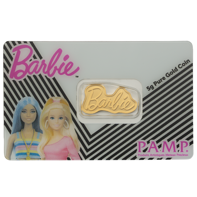 5 Gram Barbie Gold Bar PAMP - Royal Bull