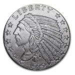 1/10th oz Indian Head Silver Coin -Royal Bull