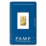 1 Gram Rosa Gold Bar PAMP - Royal Bull