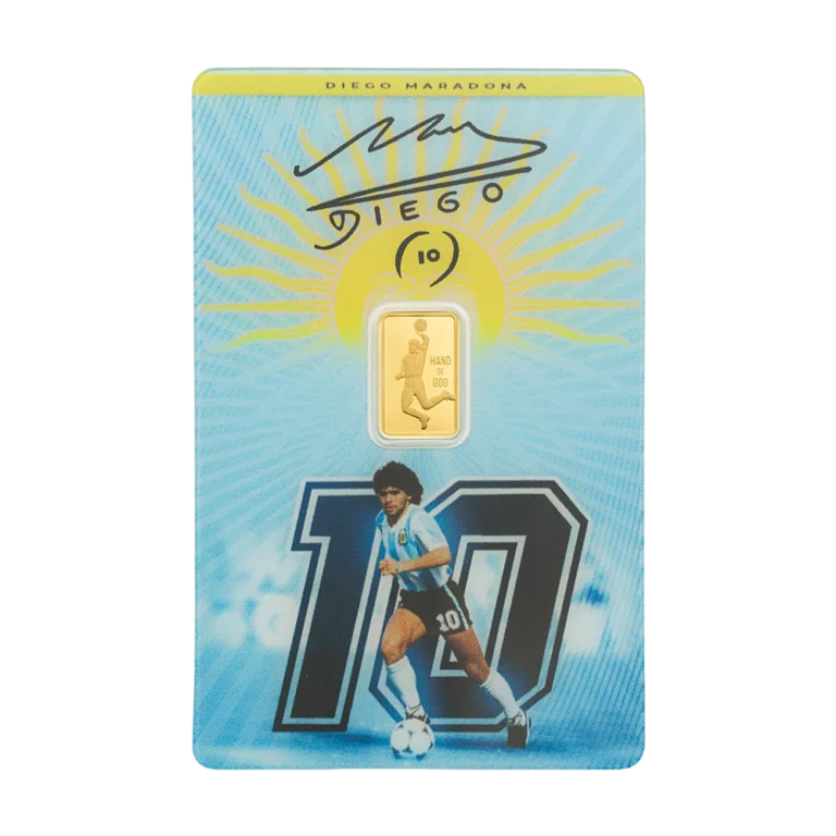 Maradona 1g Pure Gold Bar - PAMP - Royal Bull