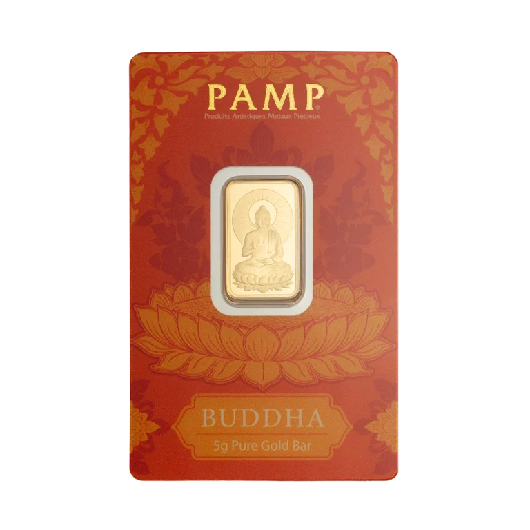 Buddha 5g Pure Gold Bar - PAMP - Royal Bull