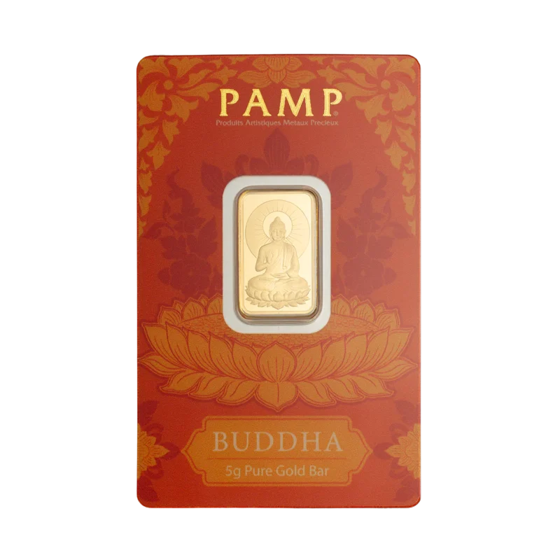 Buddha 5g Pure Gold Bar - PAMP - Royal Bull