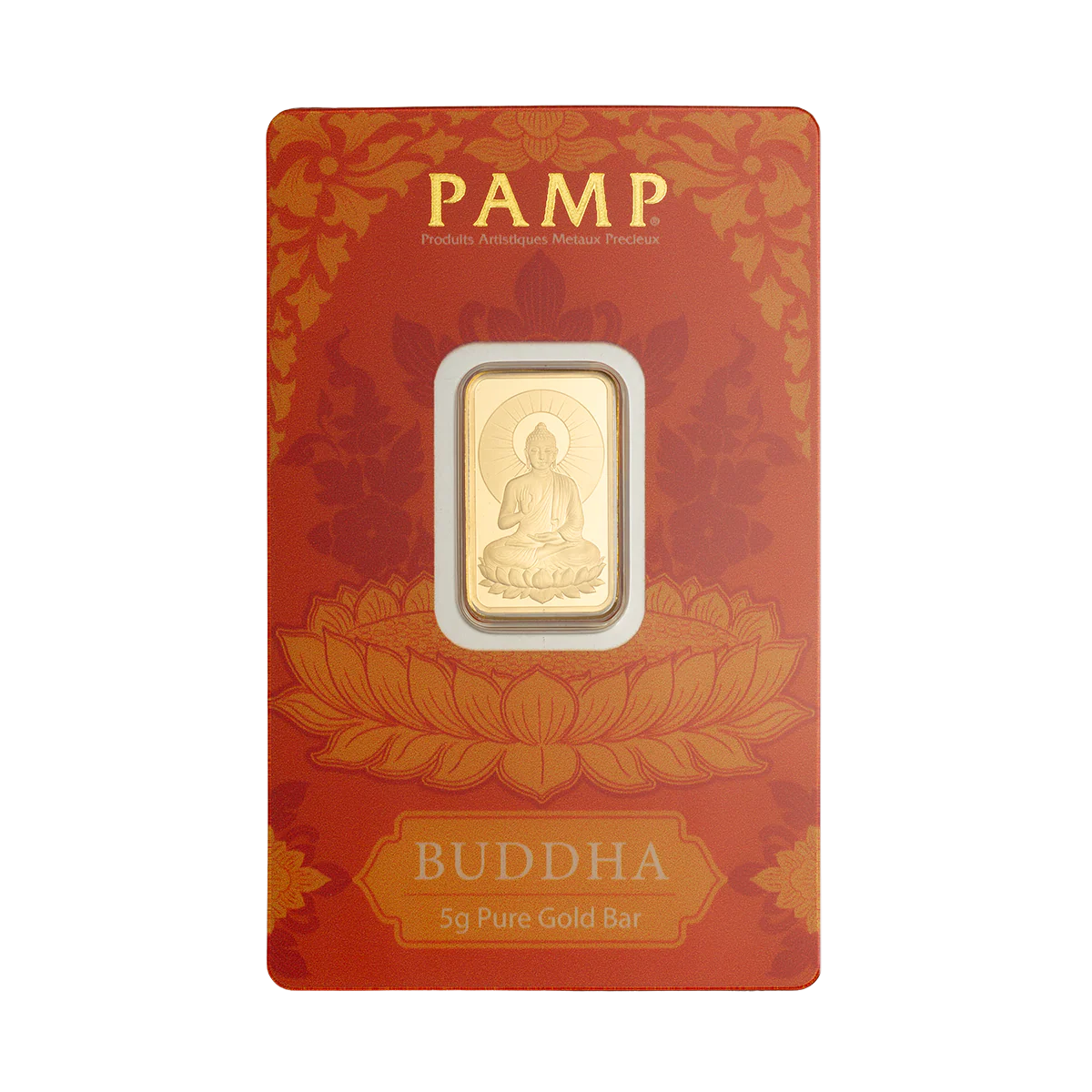60E404F9-A645-456C-853B-081543A79C20 Buddha 5g Pure Gold Bar - PAMP - Royal Bull